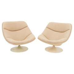 Pair of Geoffrey Harcourt for Artifort F518 Lounge Chairs
