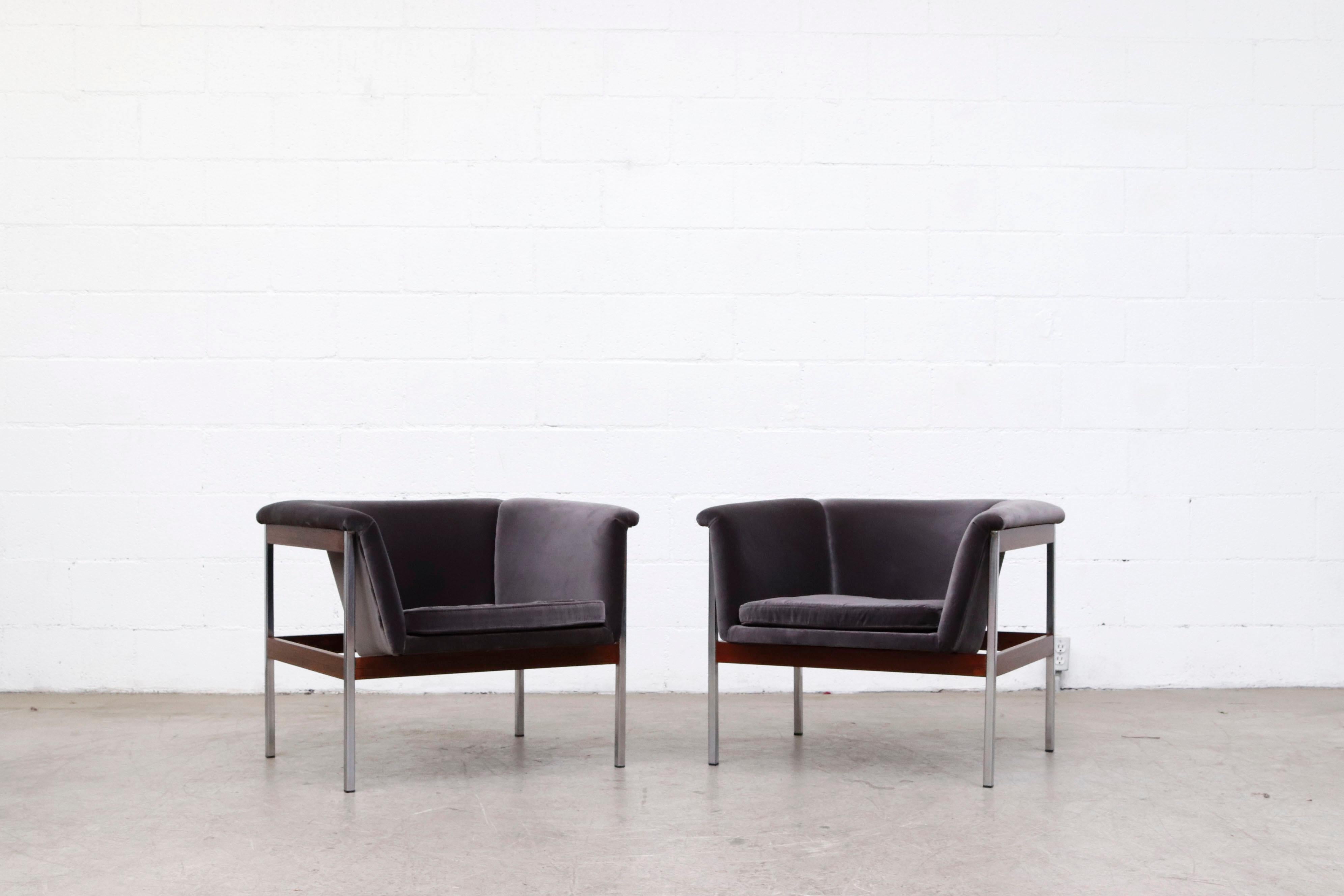 Mid-Century Modern Pair of Geoffrey Harcourt Series No 042 Lounge Chairs, 1963