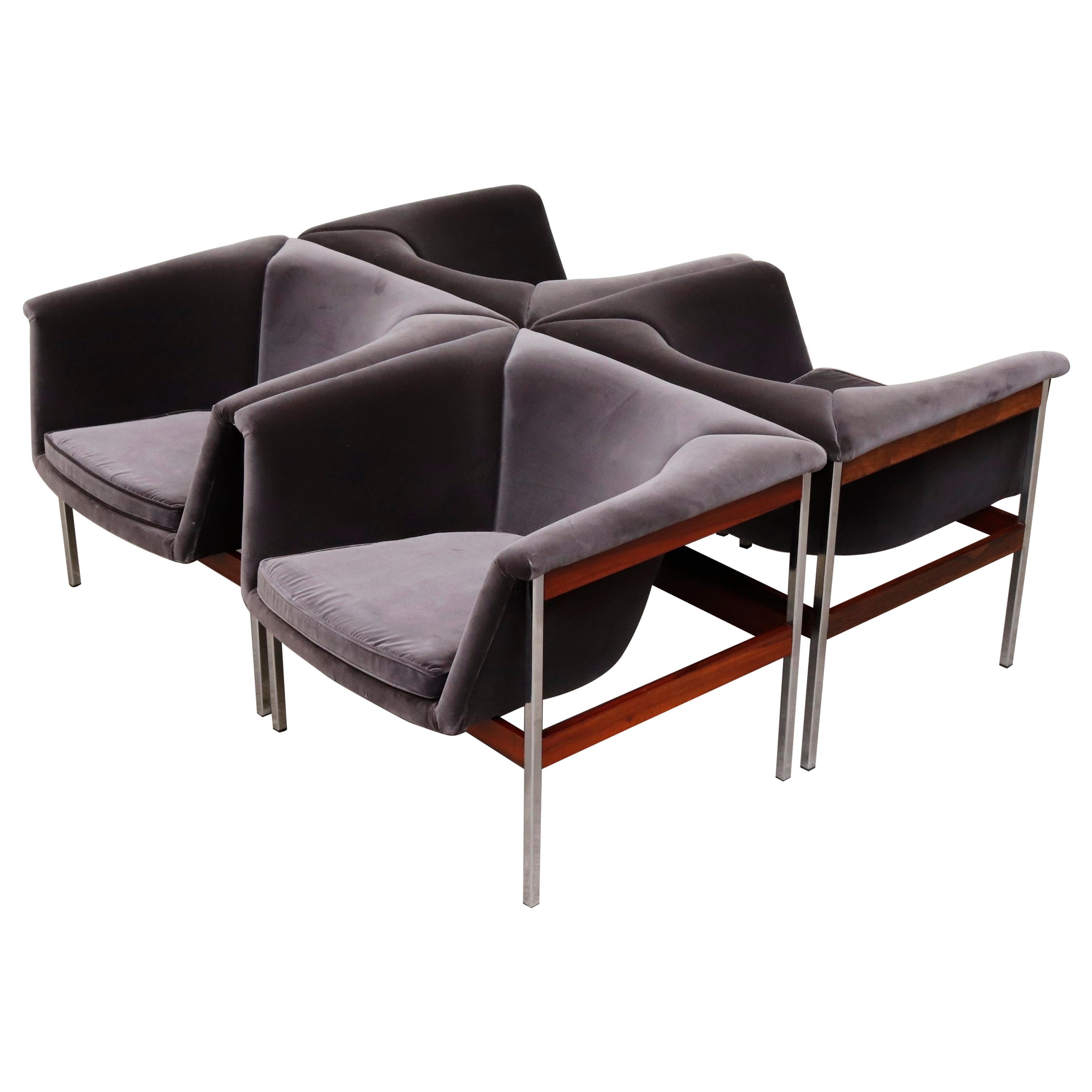 Pair of Geoffrey Harcourt Series No 042 Lounge Chairs, 1963