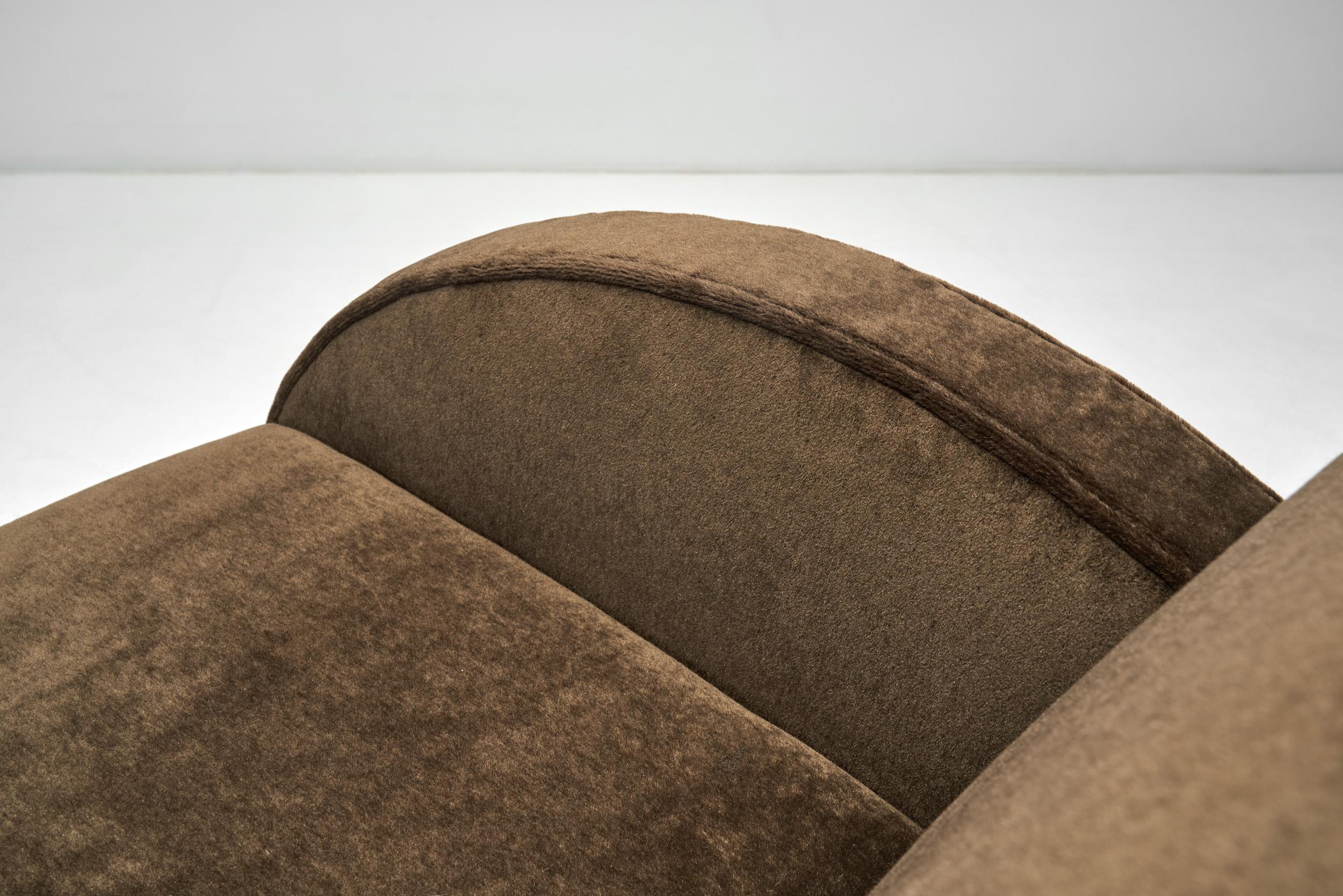 Pair of Geometric Art Deco Armchairs, France first half of the 20th Century 4