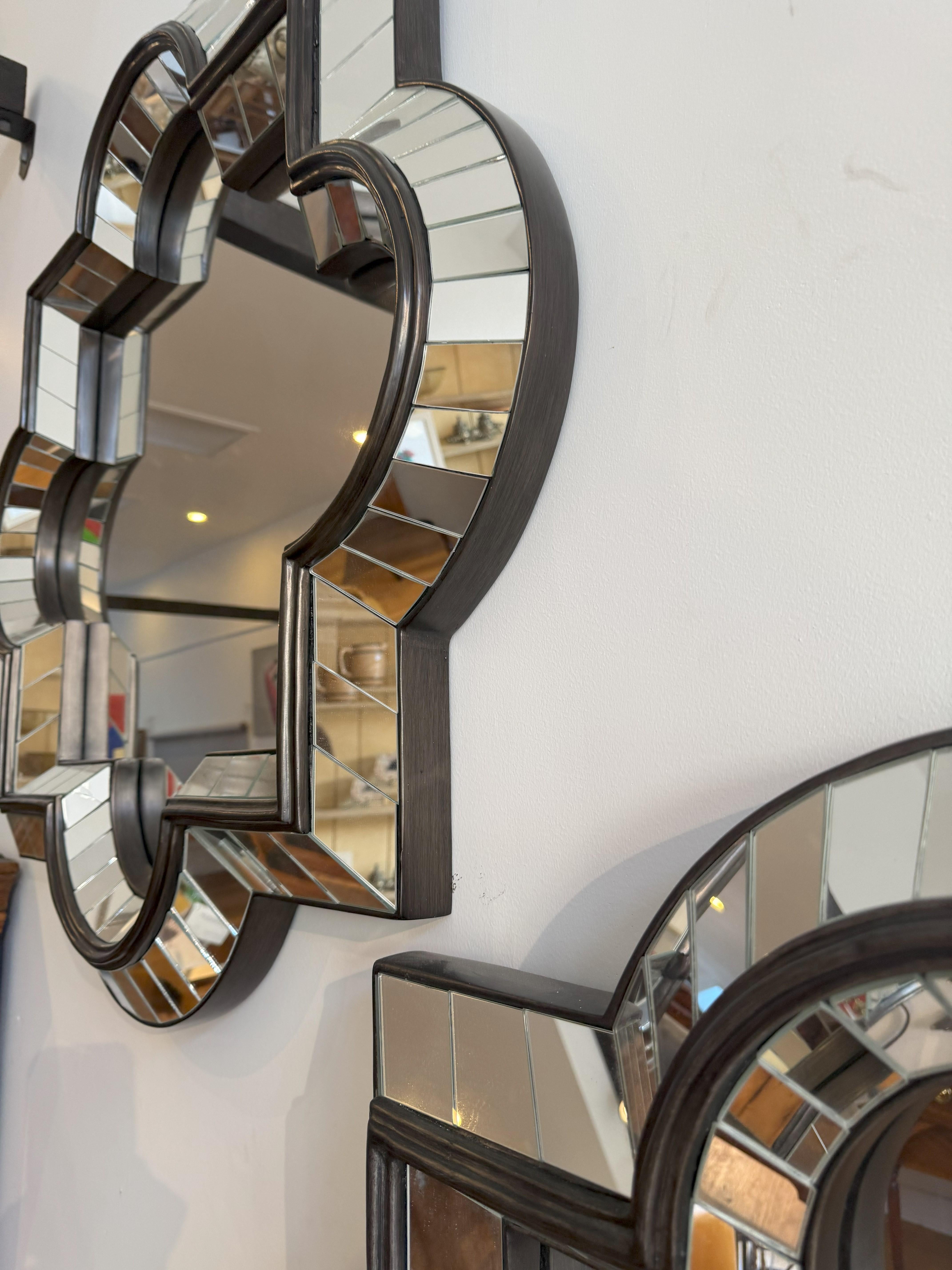 Coppia di specchi geometrici in stile Deco Mirror in vendita 3