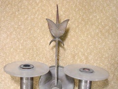 Pair of Geometric Art Deco Wall Sconces
