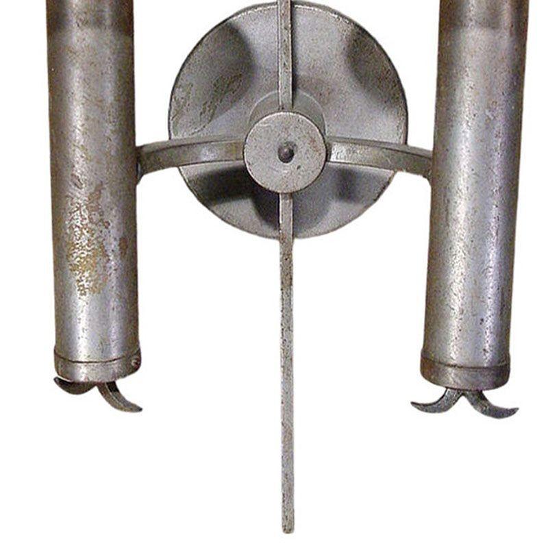 20th Century Pair of Geometric Art Deco Wall Sconces For Sale