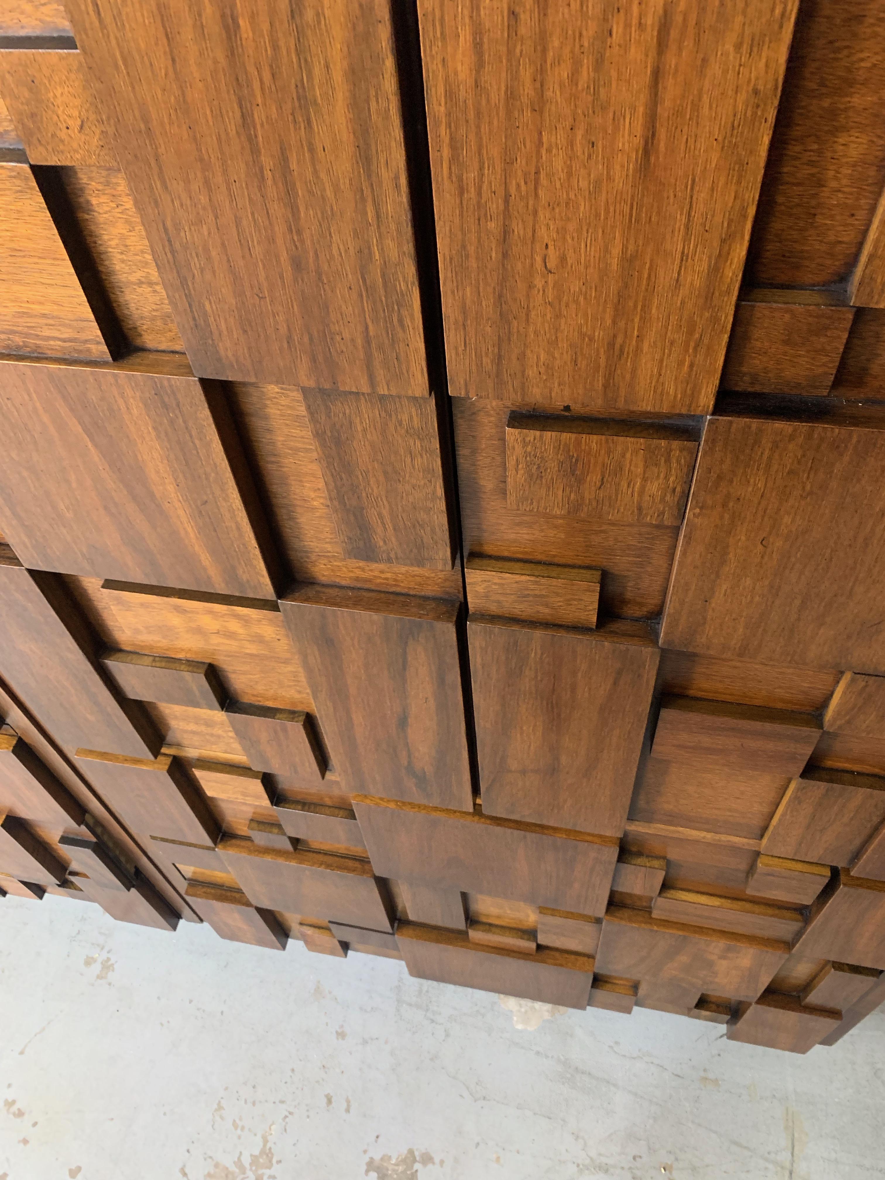 Pair of Geometric Highboy Dressers 10