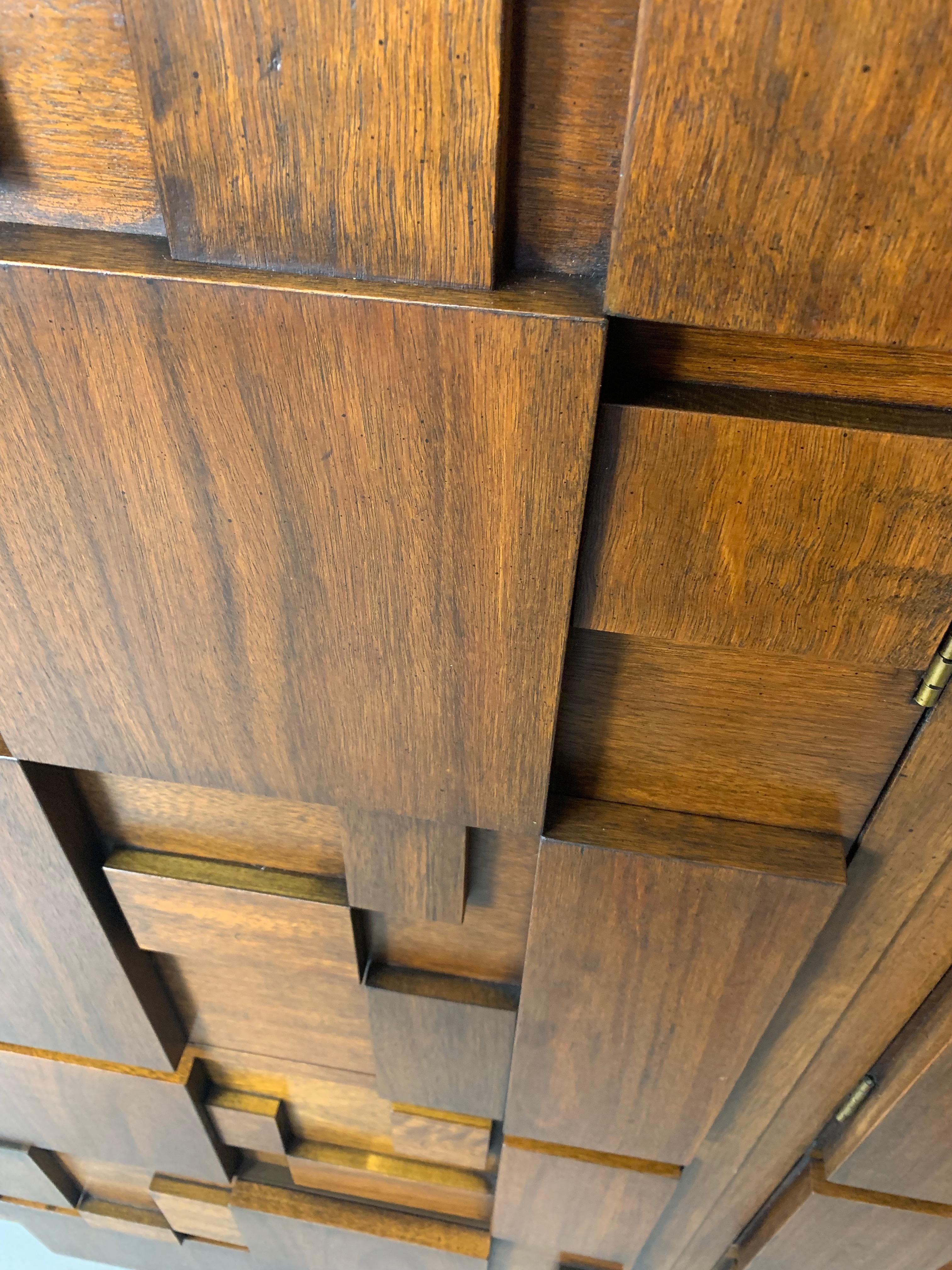 Pair of Geometric Highboy Dressers 11