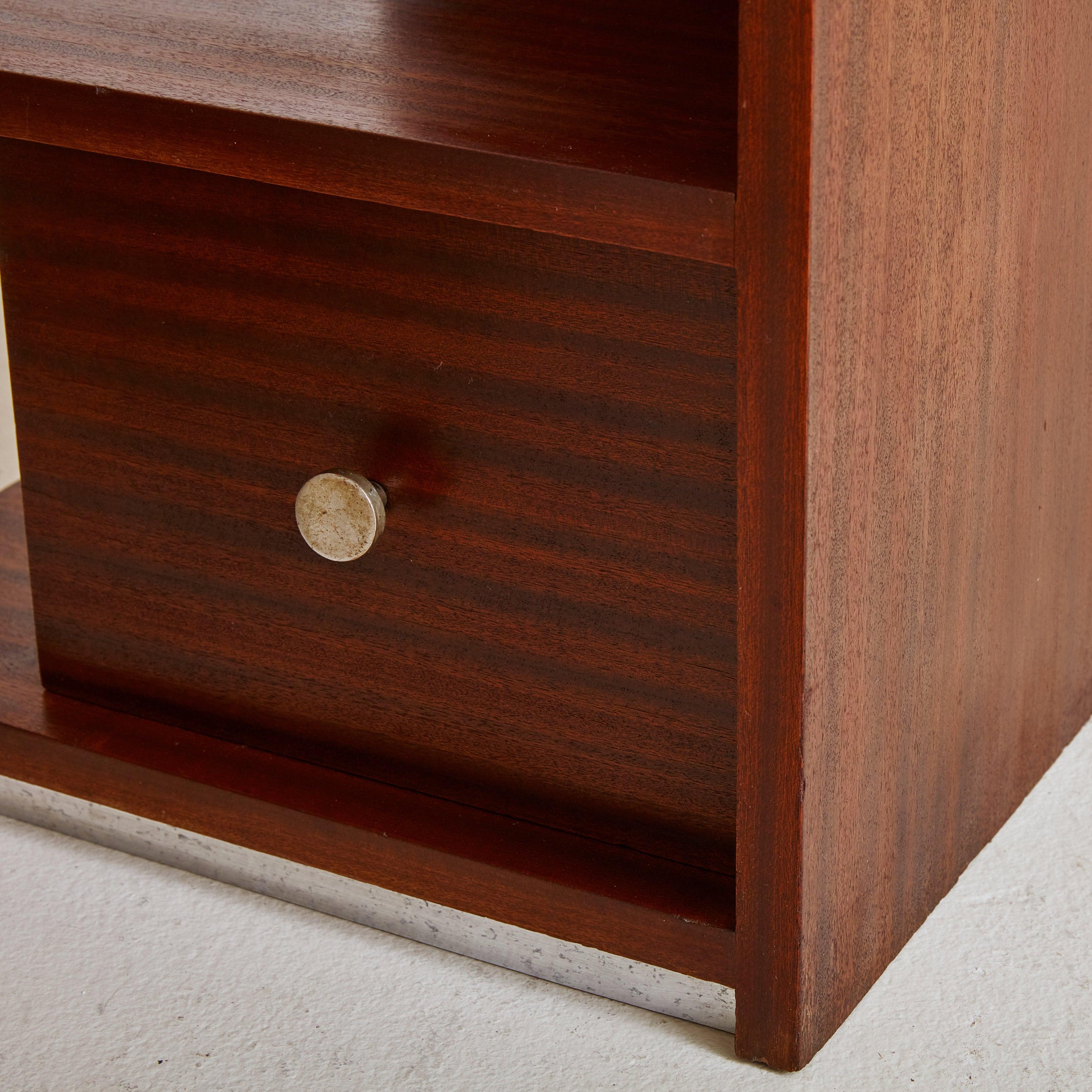Mesa auxiliar geométrica de madera, Francia años 40 - 2 Disponibles en venta 2