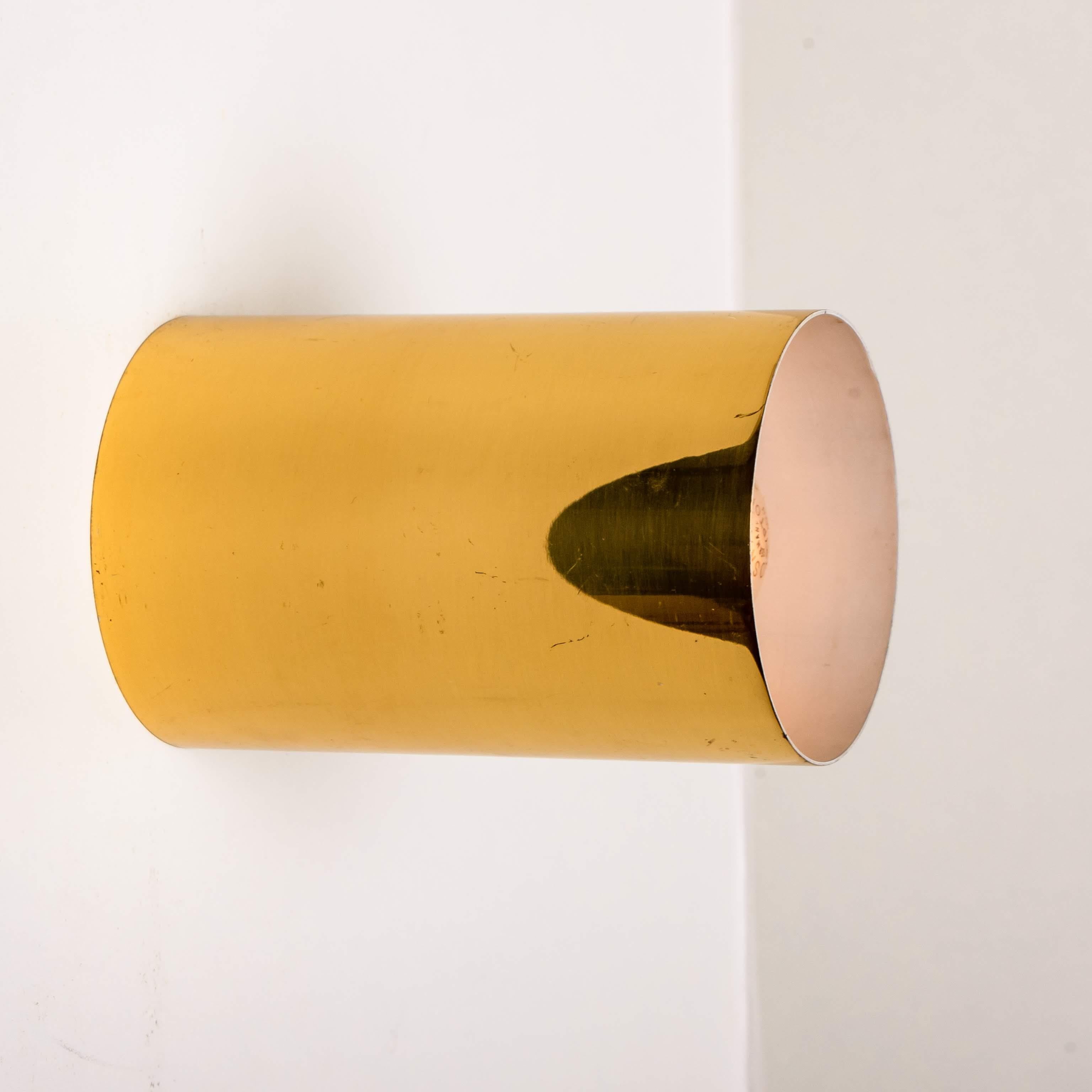 Pareja de apliques geométricos de latón tubular de Hillebrand, 1970 en venta 1