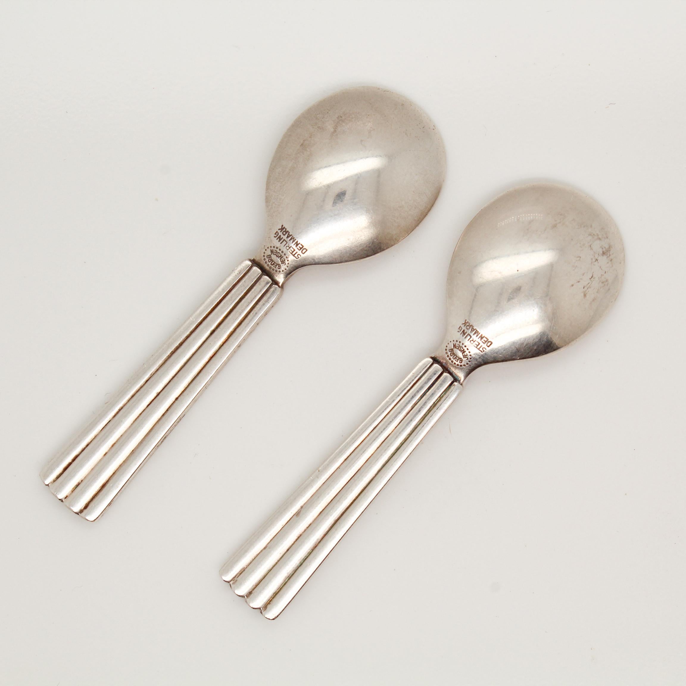 salt spoons sterling silver