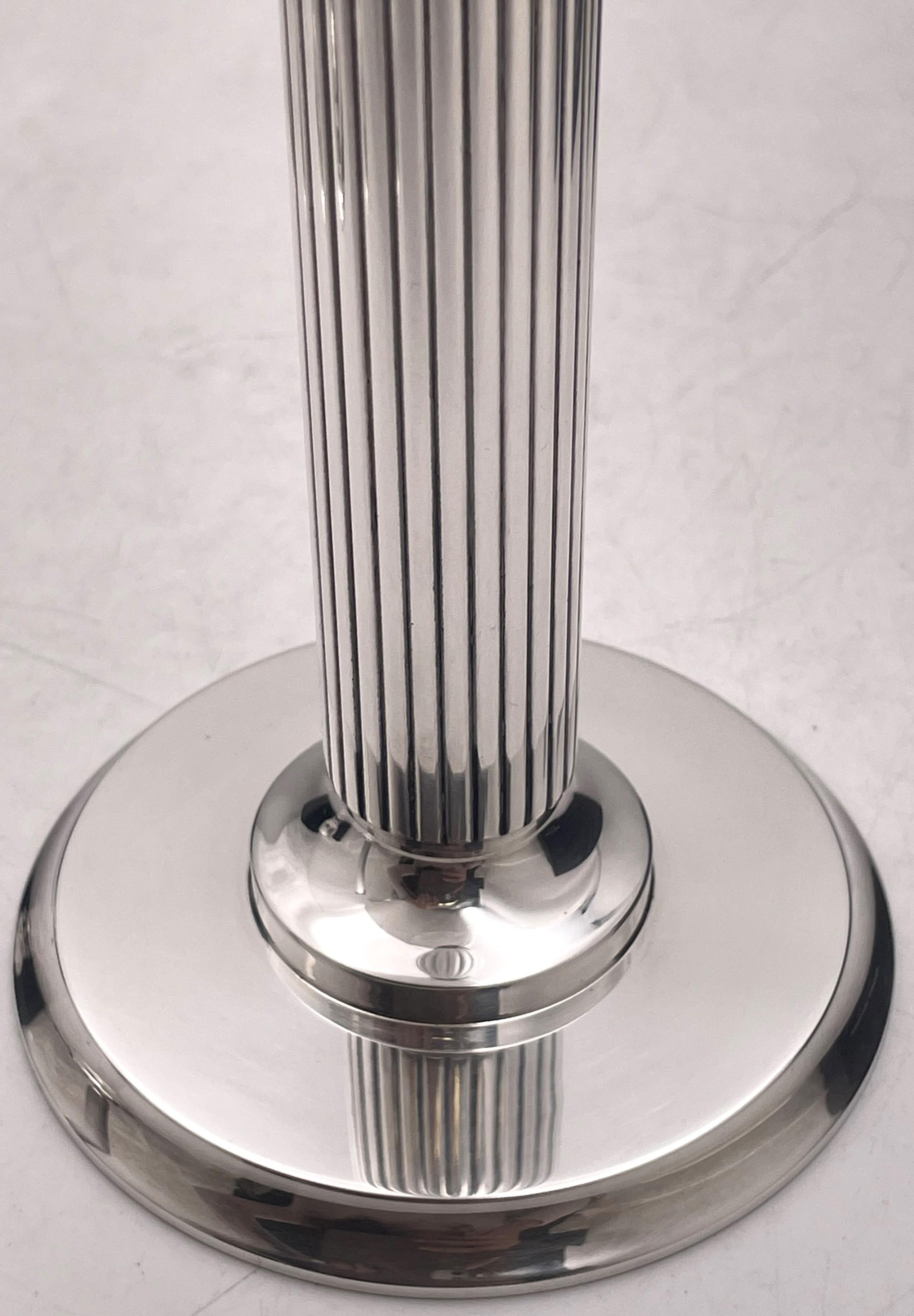 Paar Georg Jensen von S. Bernadotte Sterlingsilber-Kerzenständer #855B mit Boxen im Angebot 1