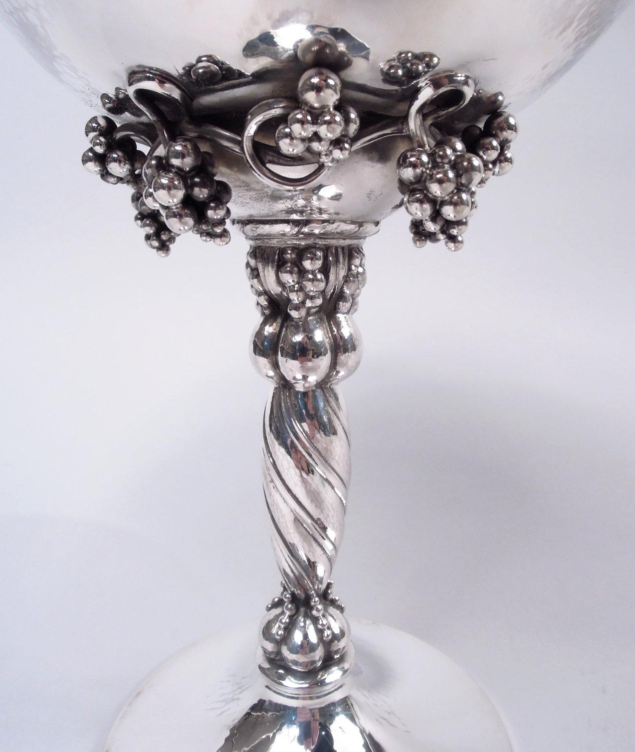 Pareja de compoteras de uvas Georg Jensen danesas modernas de plata de ley Escandinavo moderno en venta
