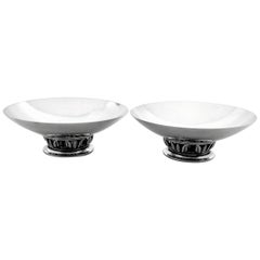 Pair of Georg Jensen Danish Sterling Silver Bowls, Denmark, 1945-1977