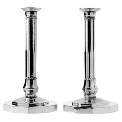 Paire de  Bougeoirs Georg Jensen en argent massif 286, 1919