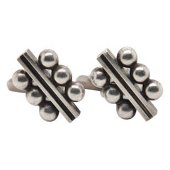 Paar Georg Jensen-Manschettenknöpfe aus Sterlingsilber, Nr. 61B