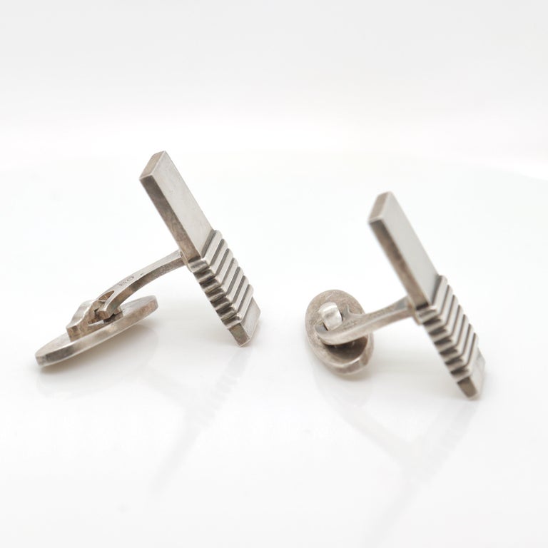 Boutons De Manchette Georg Jensen #79 - Argent Sterling Avec Lapis-lazuli - Occasion Bon état