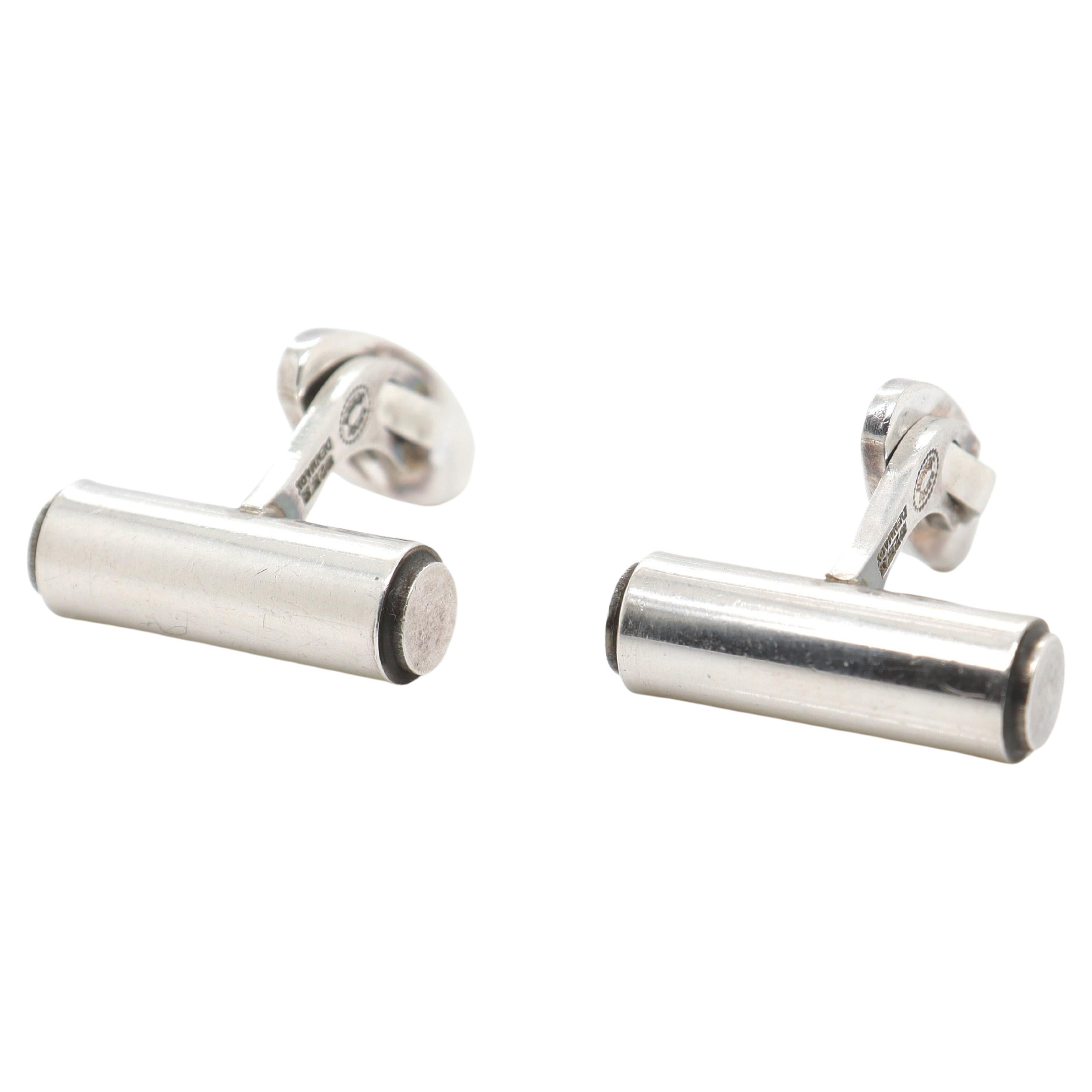 Pair of Georg Jensen Sterling Silver Cufflinks No. 96 For Sale