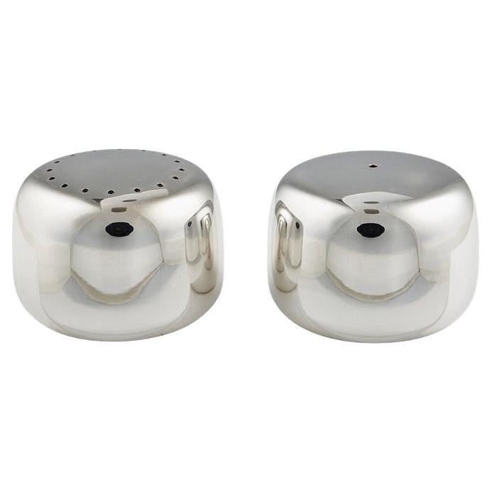 Pareja de saleros y pimenteros Koppel de plata de ley Georg Jensen 1135