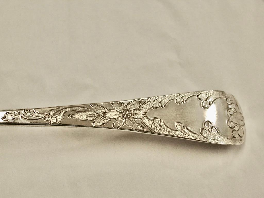 Sterling Silver Pair of George 111 Silver Berry Spoons in Fitted Leather Case, 1817
