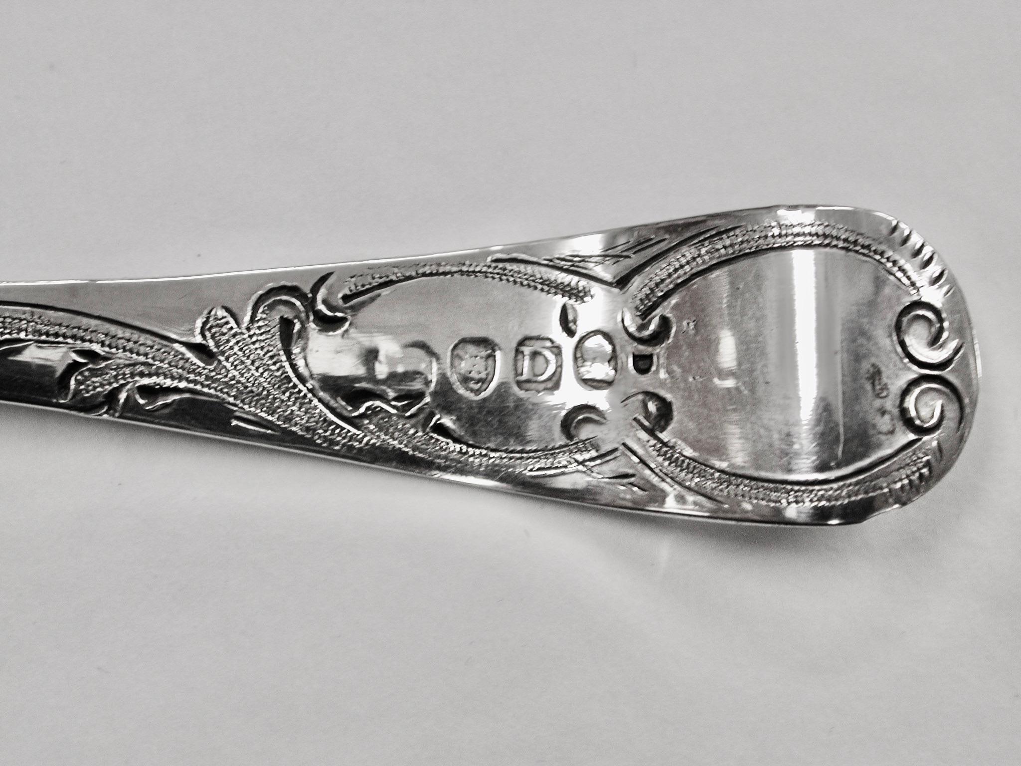Pair of George 111 Silver Berry Spoons with Matching Sugar Sifter, 1799-1805 5