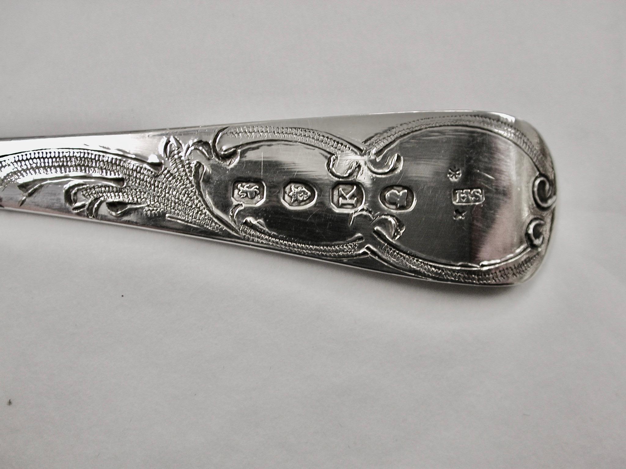 Sterling Silver Pair of George 111 Silver Berry Spoons with Matching Sugar Sifter, 1799-1805