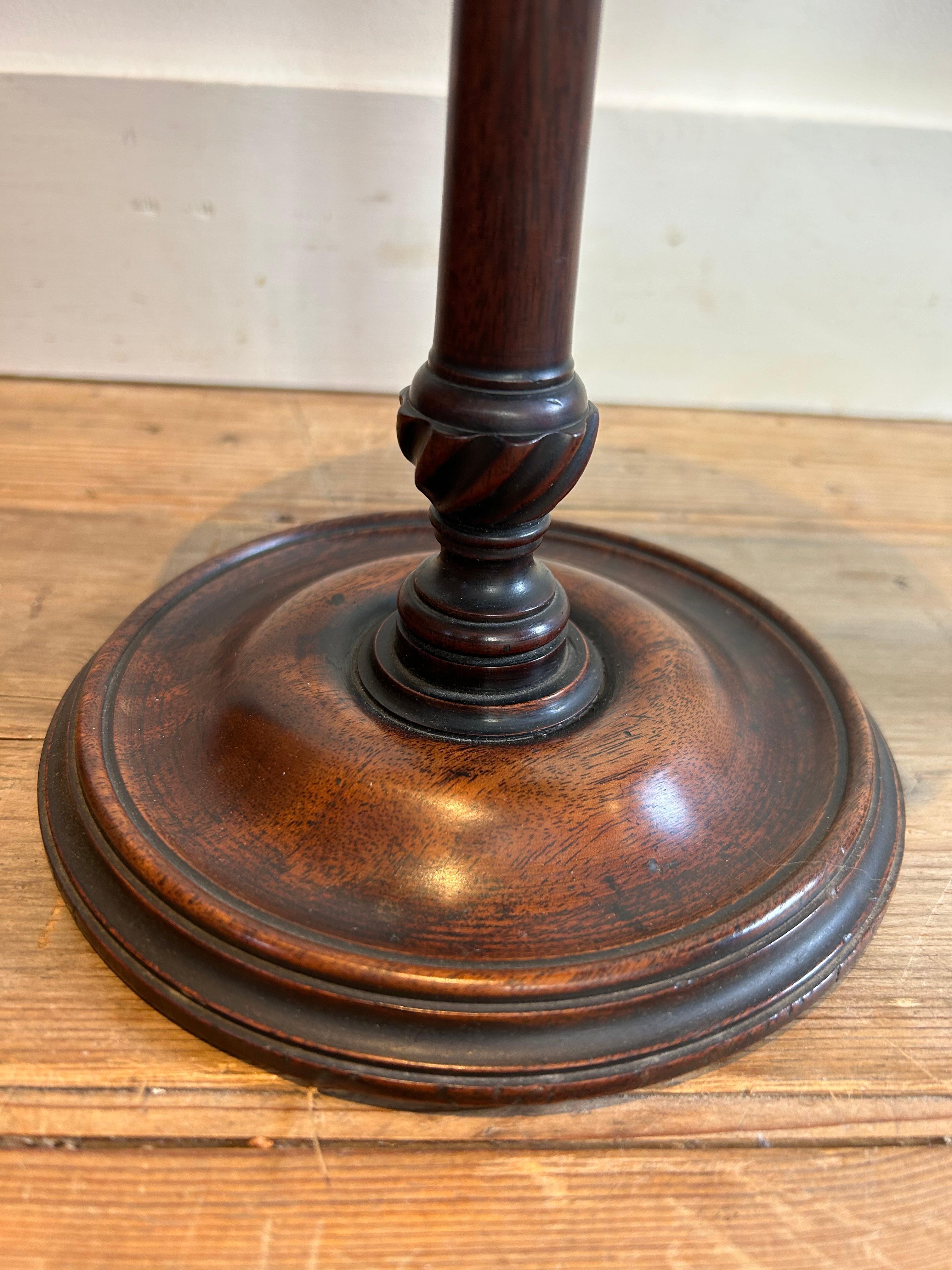  Candle Stands, Pair of English George 3 Mahogany    For Sale 1