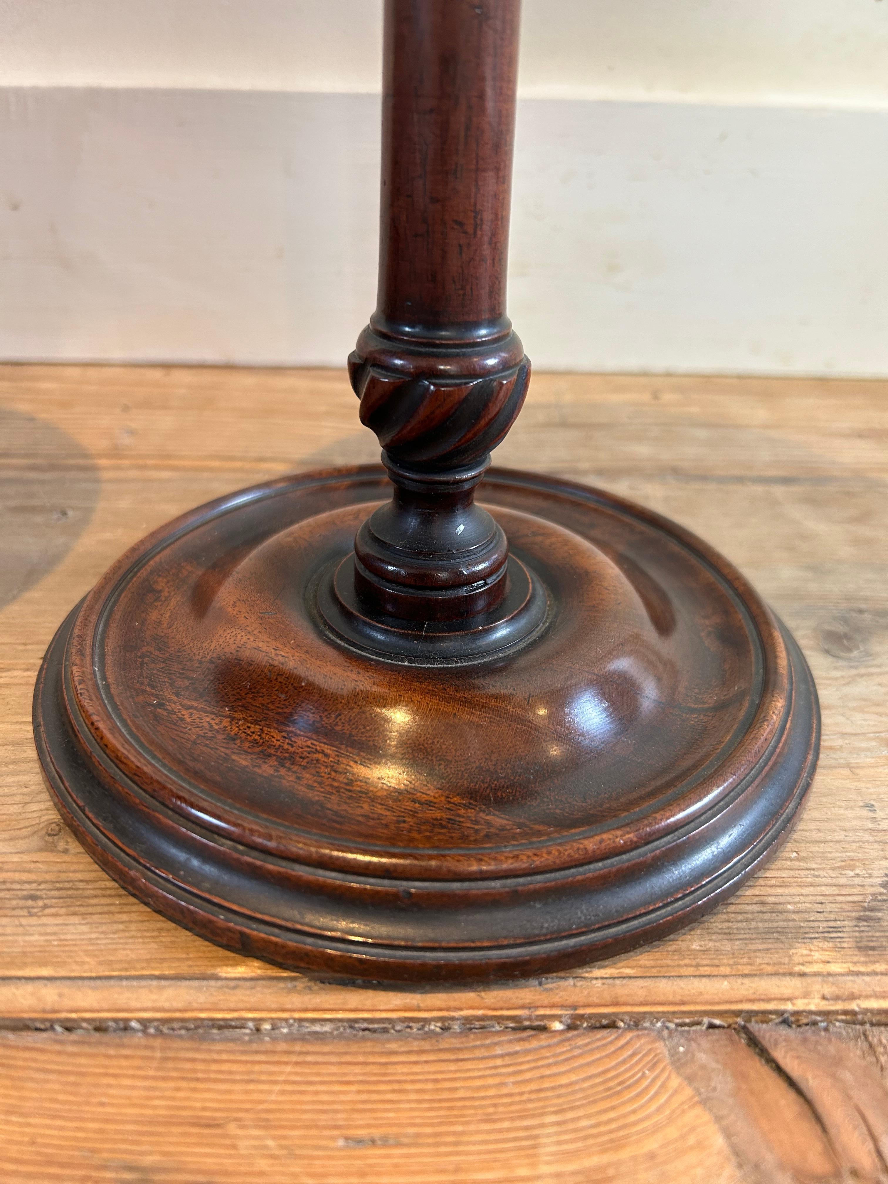  Candle Stands, Pair of English George 3 Mahogany    For Sale 2