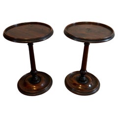 Antique Pair of George 3rd Mahogany Candle Stands 