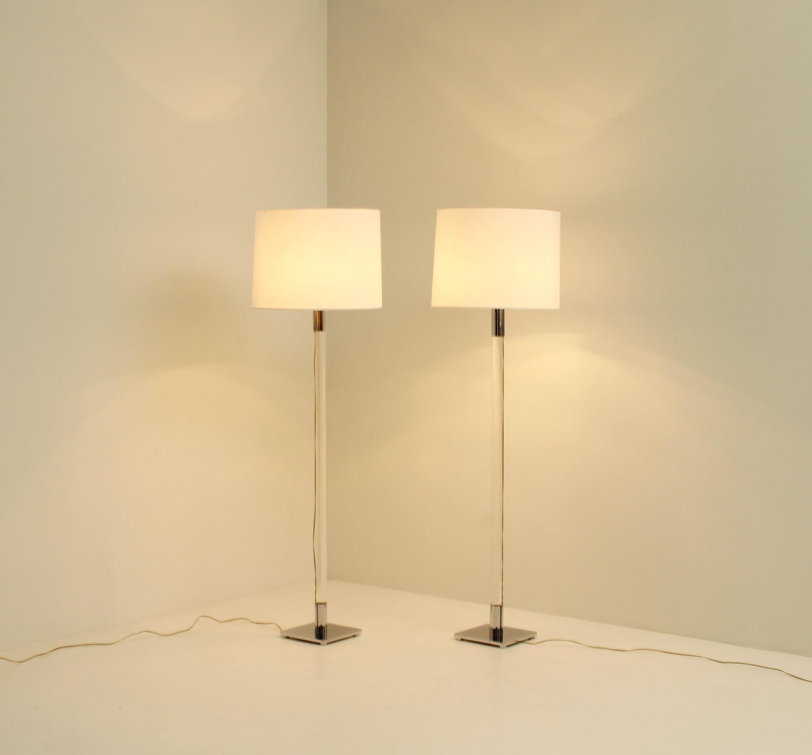 Pair of George Hansen Floor Lamps for Metalarte, Spain 1