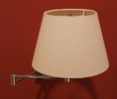 Pareja de apliques de brazo articulado George Hansen en placa de níquel pulido para Hinson