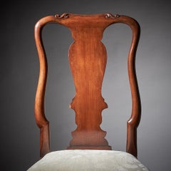 Pair of George I 18th Century Carved Mahogany Chairs, Circa 1720