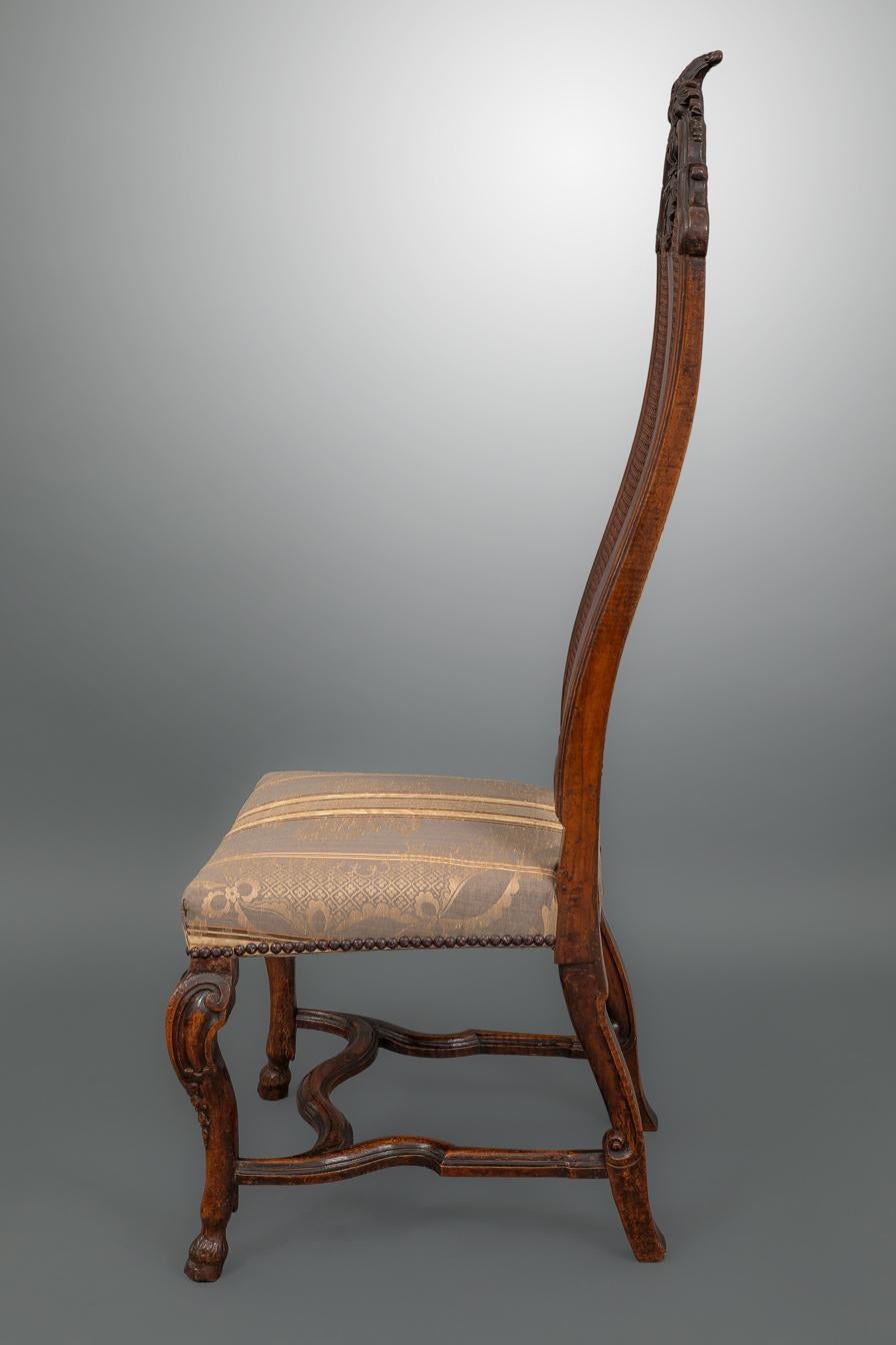 English Pair of George I Walnut Side Chairs