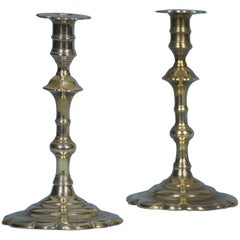 Pair of George II Brass Candlesticks
