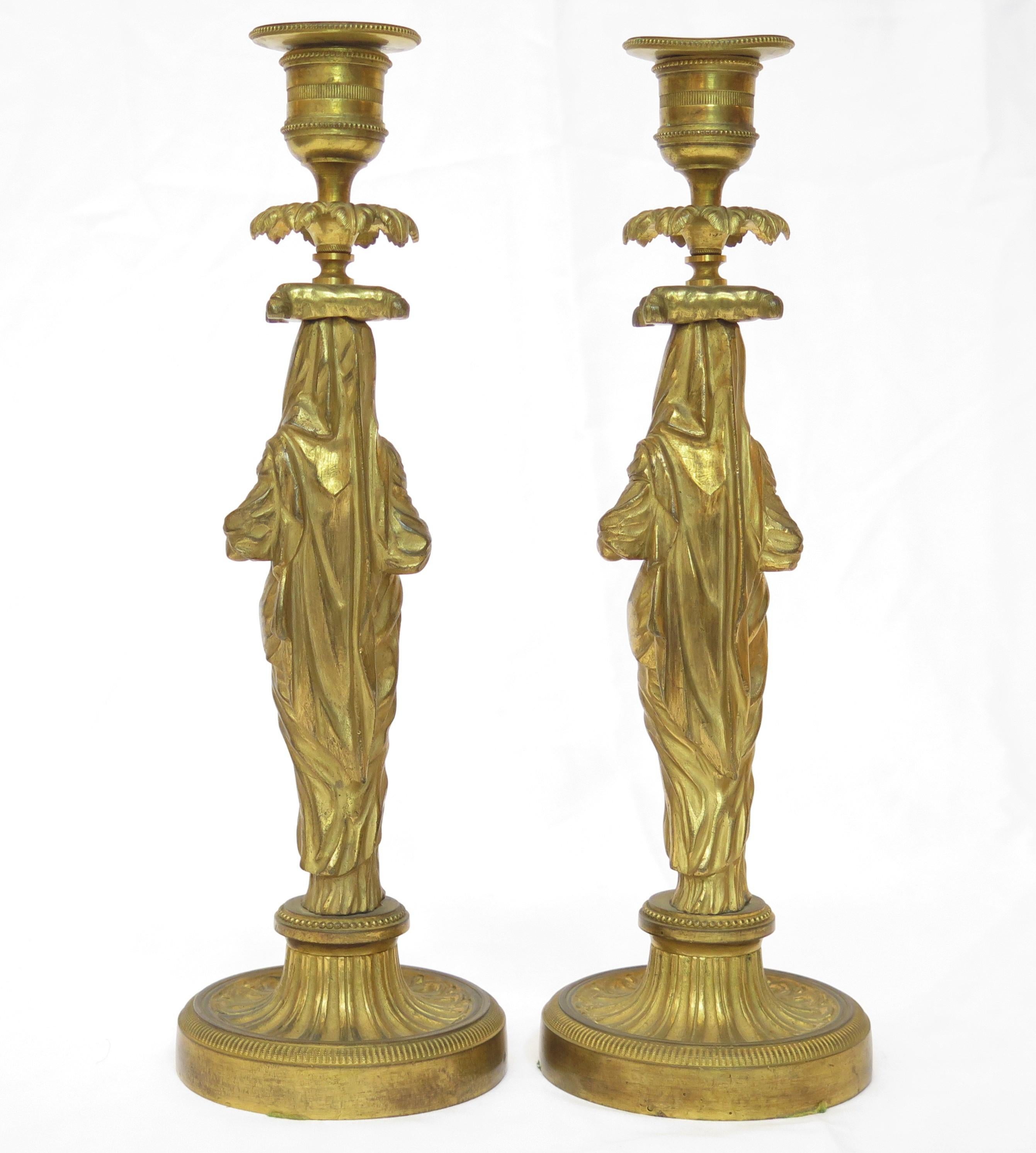 Coppia di candelabri in bronzo a cariatide di Giorgio II in vendita 5