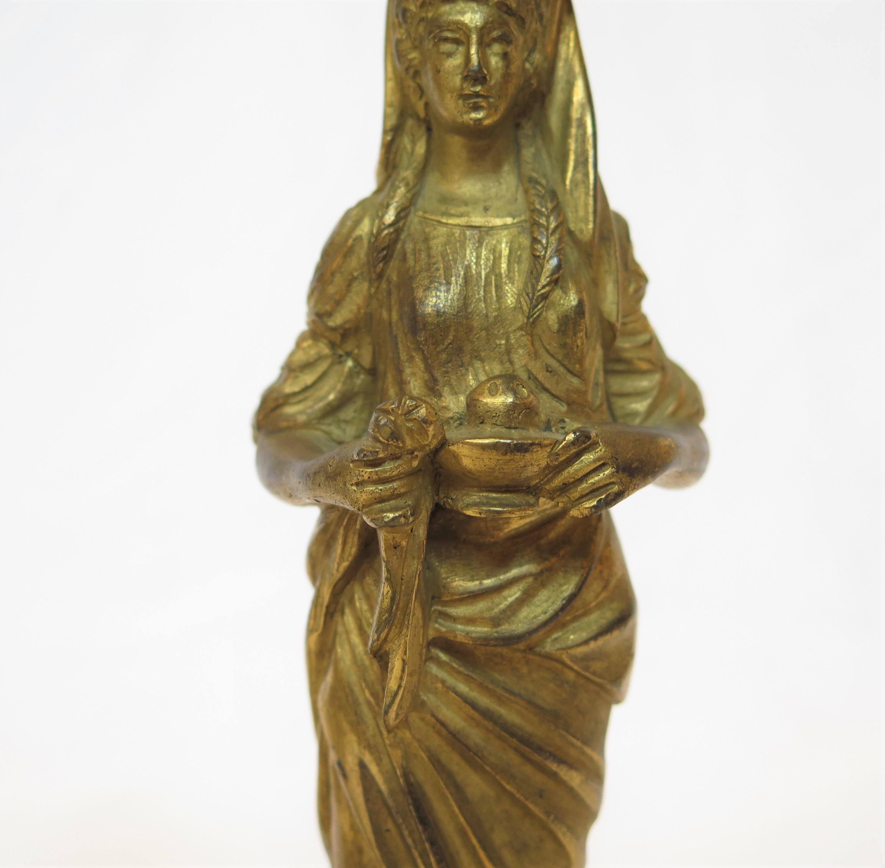 Fino al XVIII secolo Coppia di candelabri in bronzo a cariatide di Giorgio II in vendita