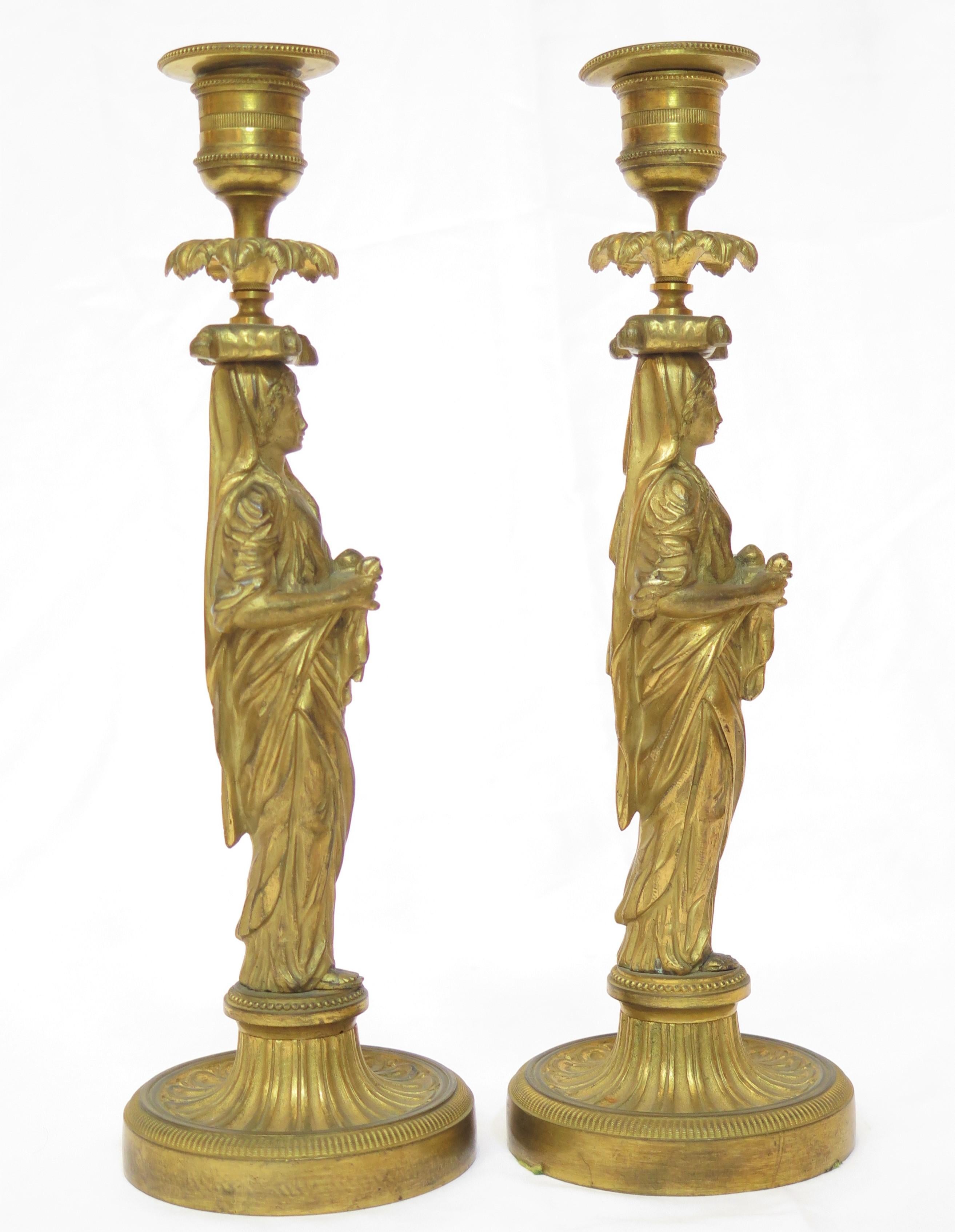 Coppia di candelabri in bronzo a cariatide di Giorgio II in vendita 2