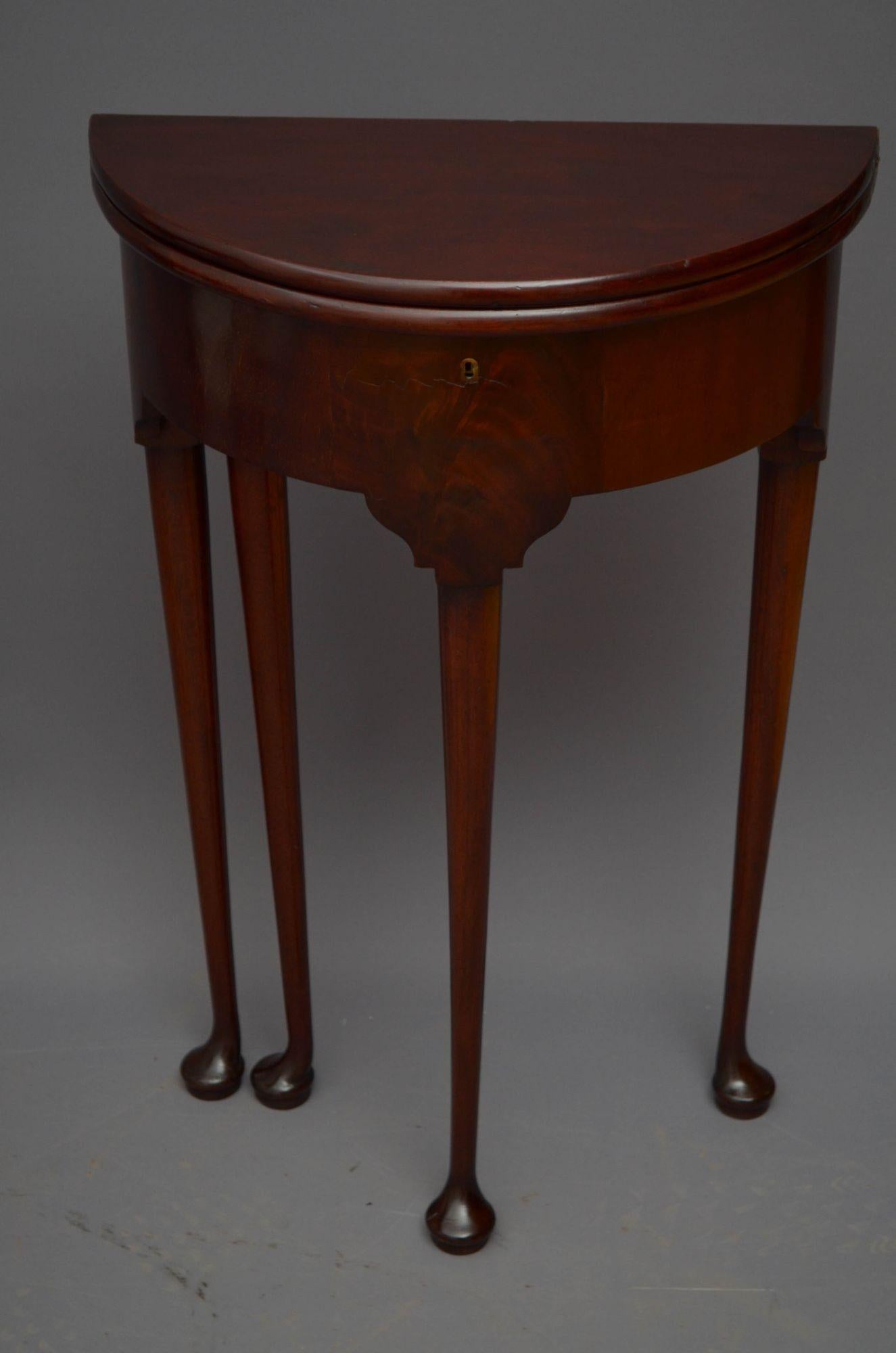 Pair of George II Demilune Tables Hall Tables 6