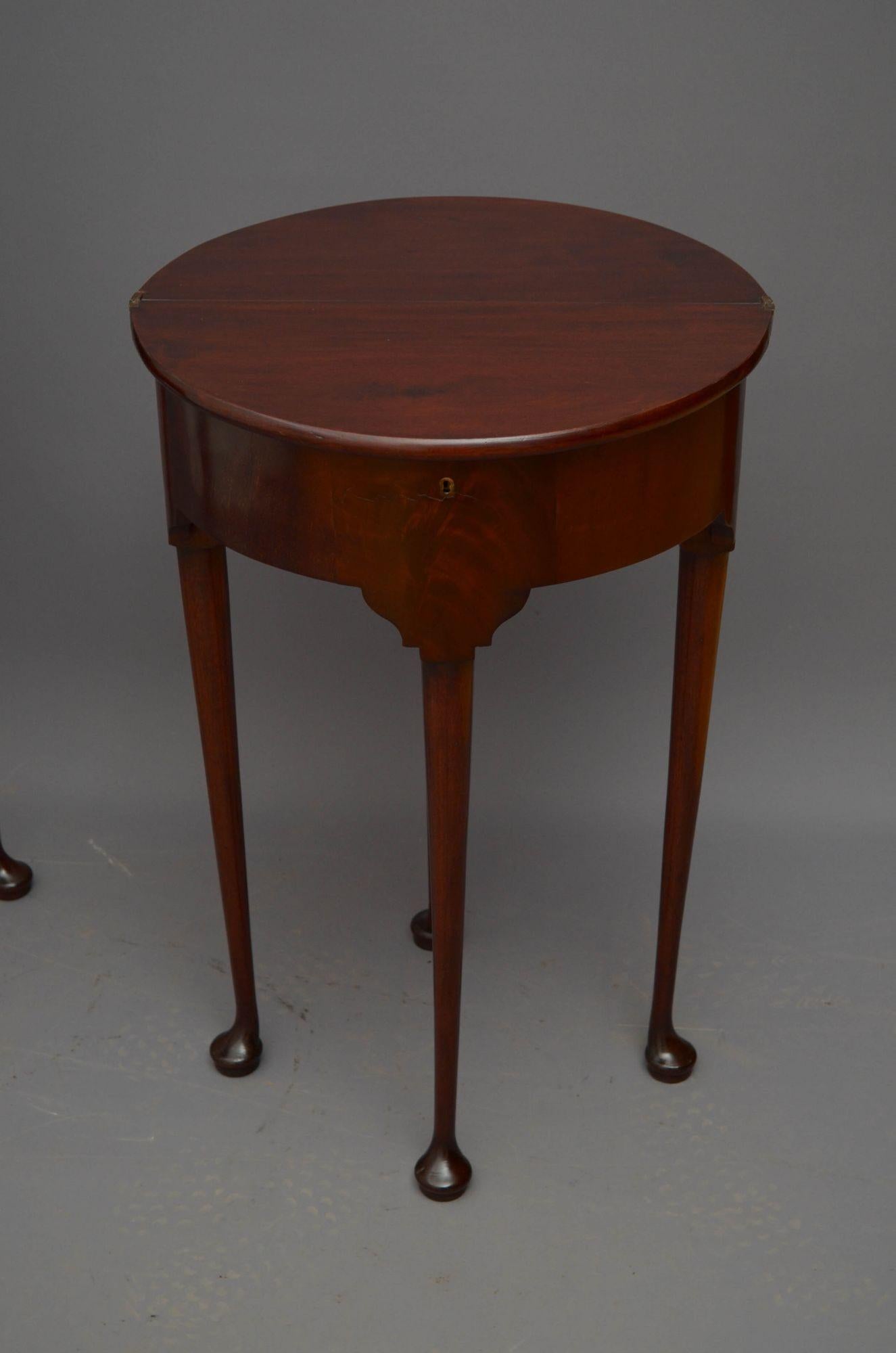 Pair of George II Demilune Tables Hall Tables 3