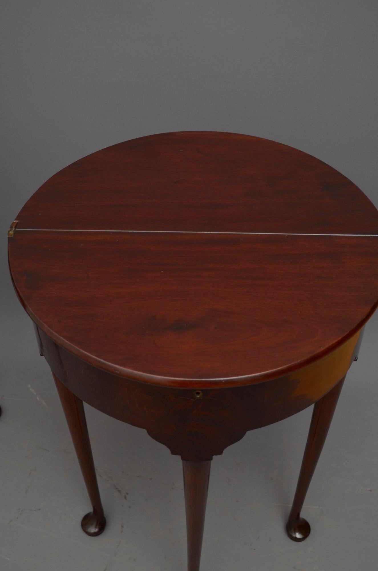 Pair of George II Demilune Tables Hall Tables 4