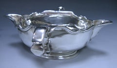 Pair of George II Double-Lipped Sauce Boats Made by Richard Gines in 1727