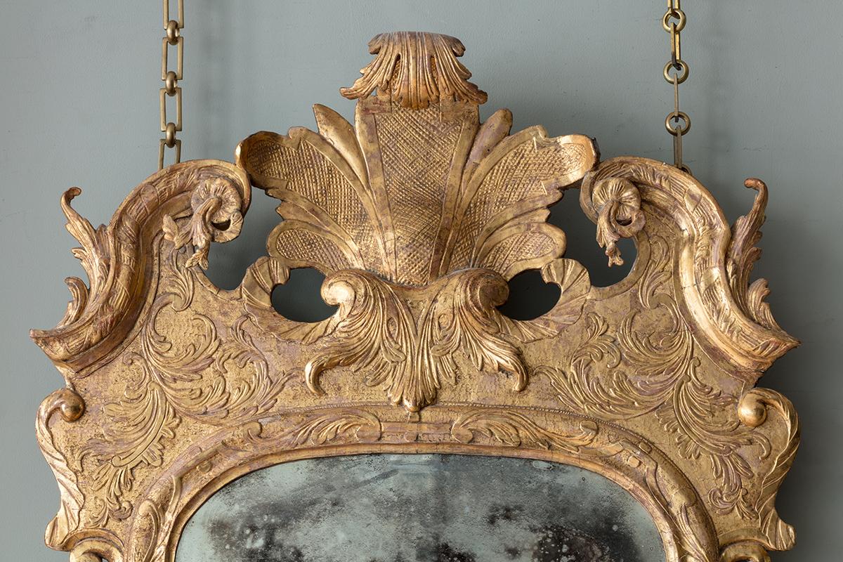 George III Pair of George II Giltwood Pier Mirrors, from collection of Walter P. Chrysler For Sale