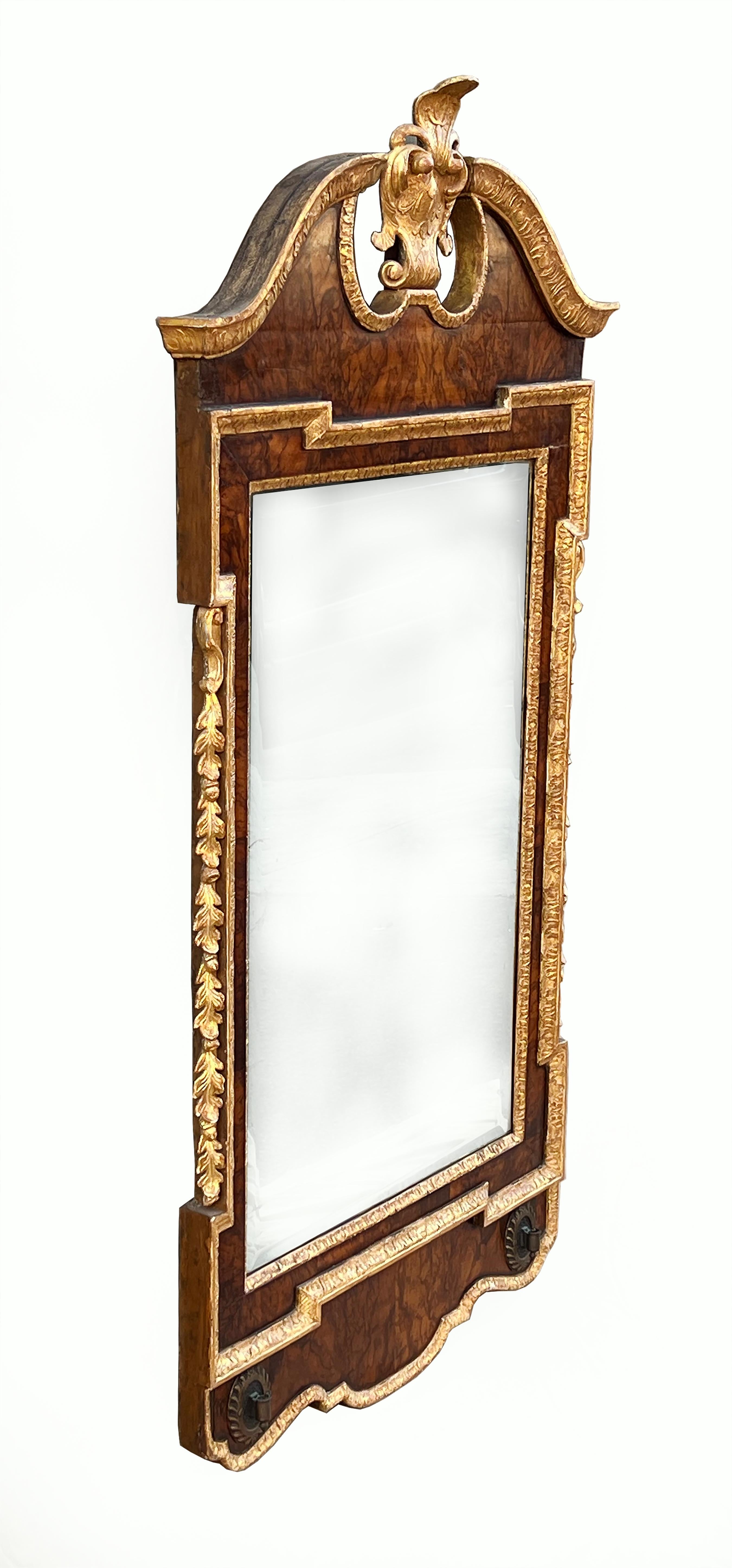 English Pair of George II Giltwood Tablet Mirrors, circa 1735 For Sale