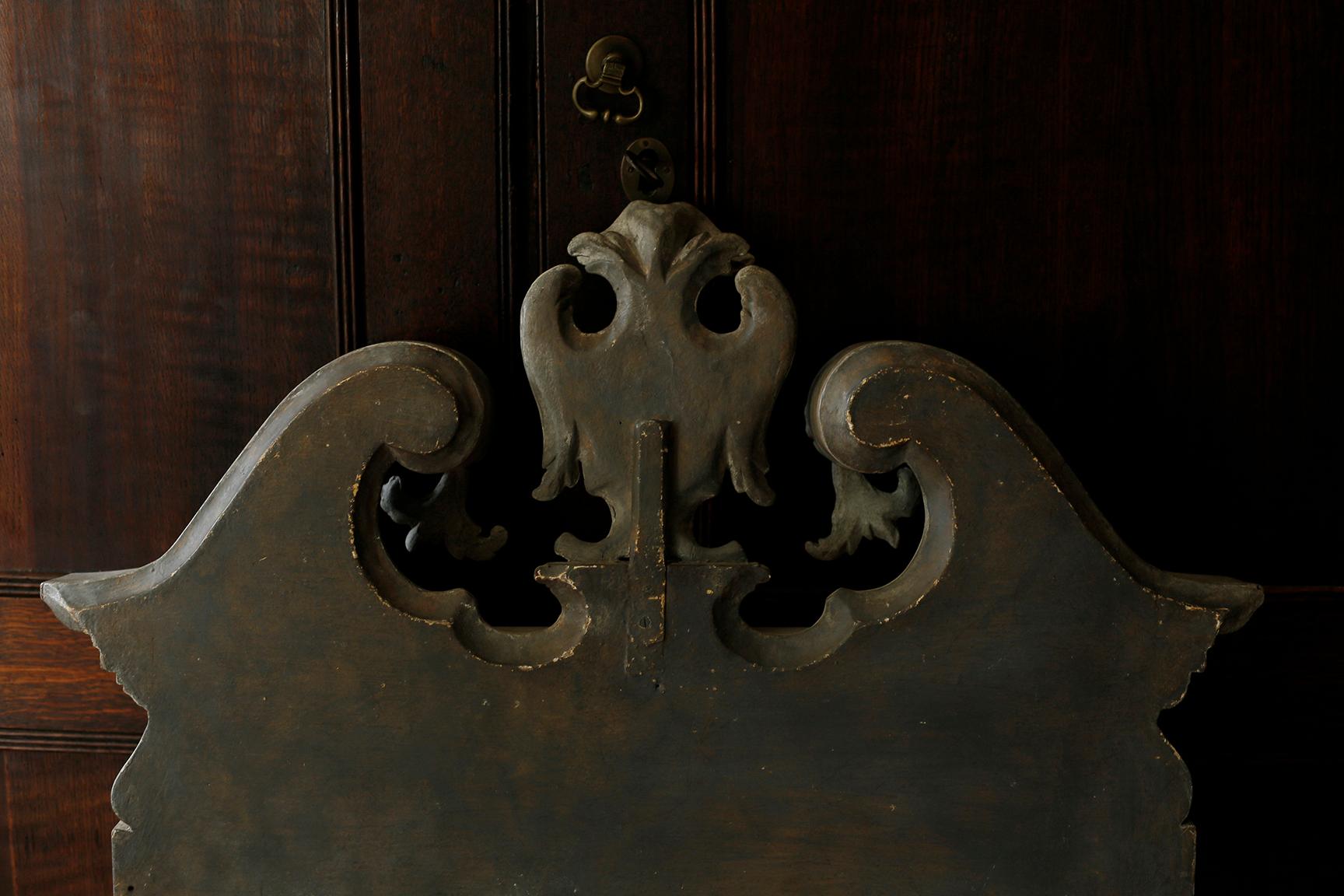 Pair of George II Grey Painted Tablet Mirrors in the Manner of Kent 3