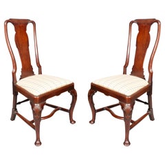 Antique Pair Of George II Mahogany Side Chairs