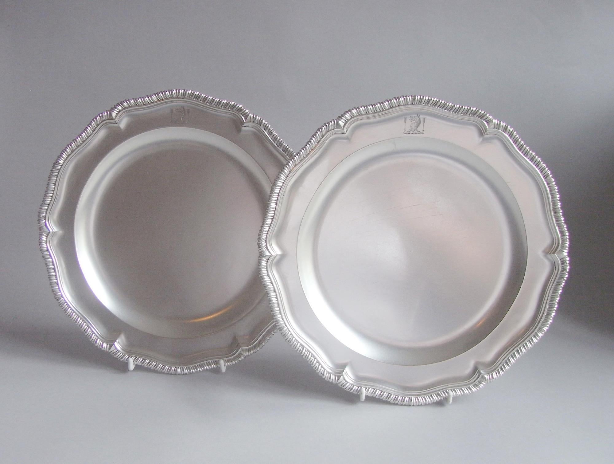 Pair of George II Second Course Serving Dishes. London 1754 by John Jacobs. For Sale 4