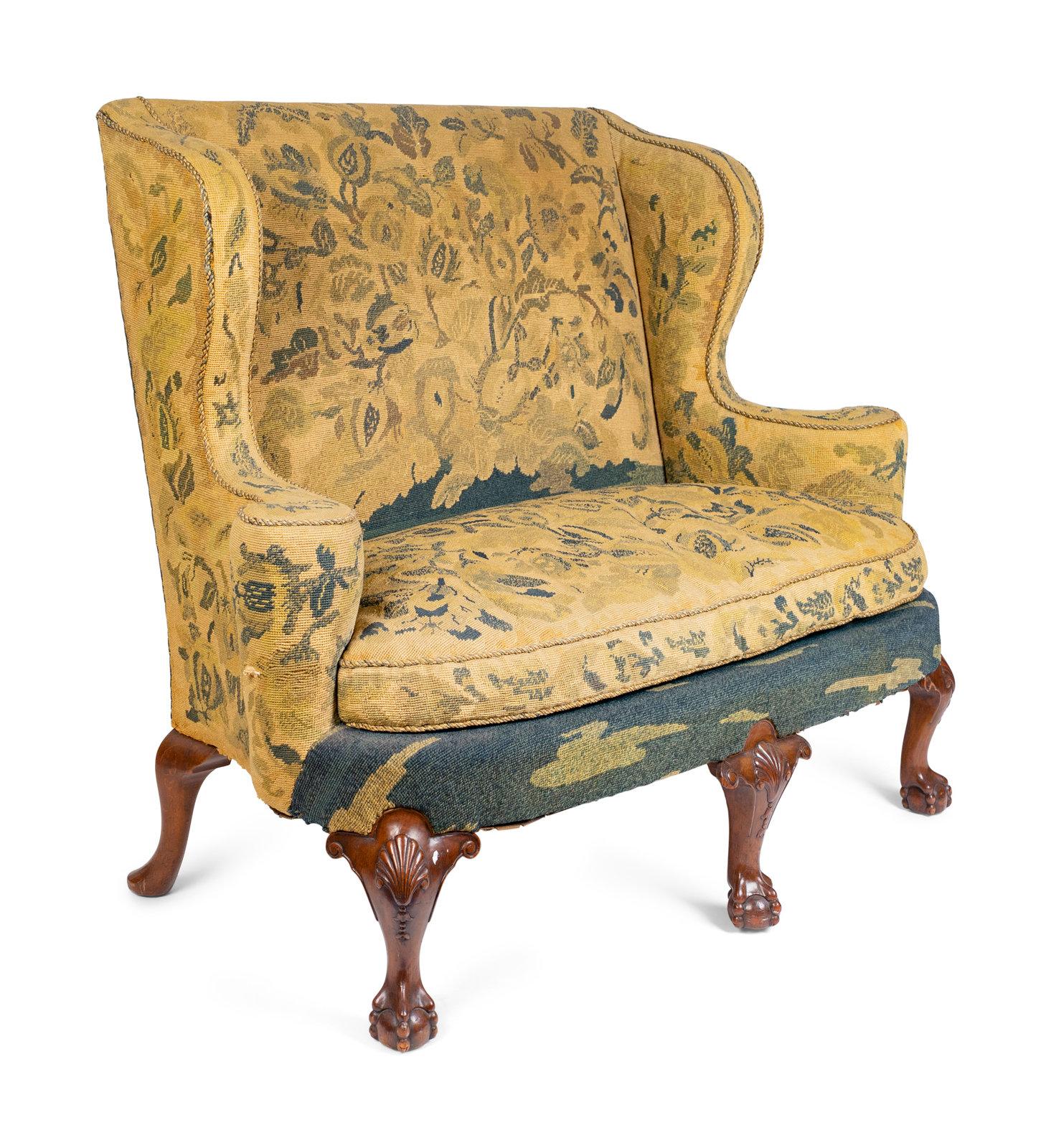 Pair of George II style carved walnut settees, upholstered in petit point needlework, 19th century
Property from Mar-a-Lago, Christie's, New York, NY, sale 8140, lot 136