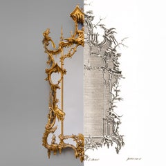 Pair of George II Style English Giltwood ‘Rococo’ Wall Mirrors