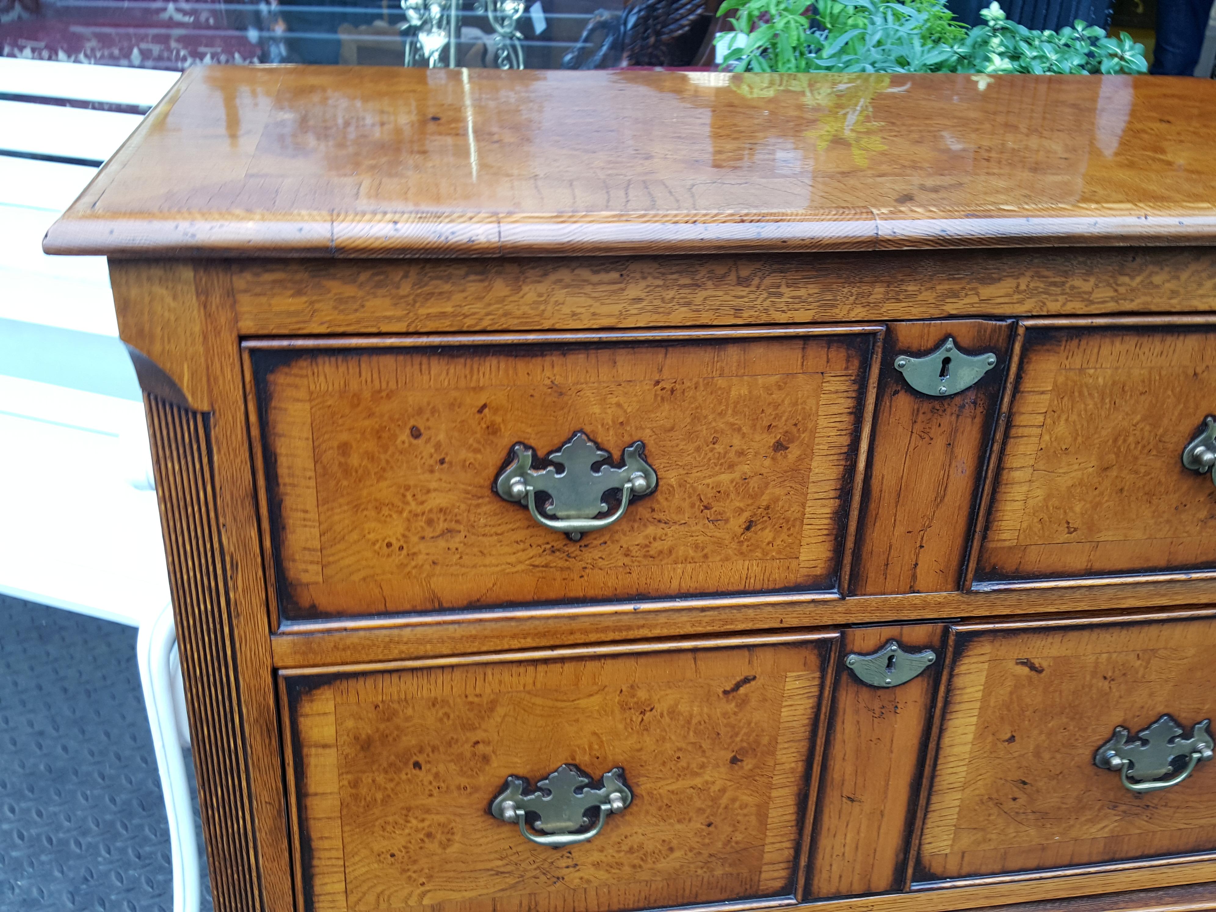 English Pair of George II Style Yew Chest of Drawers For Sale