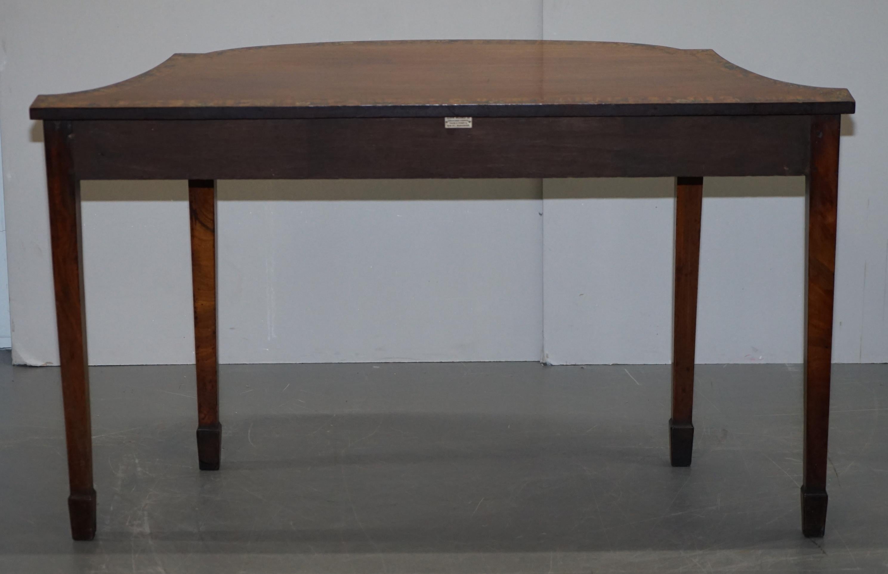 Pair of George III 1780 Satinwood & Tulip Wood Polychrome Painted Console Tables For Sale 6