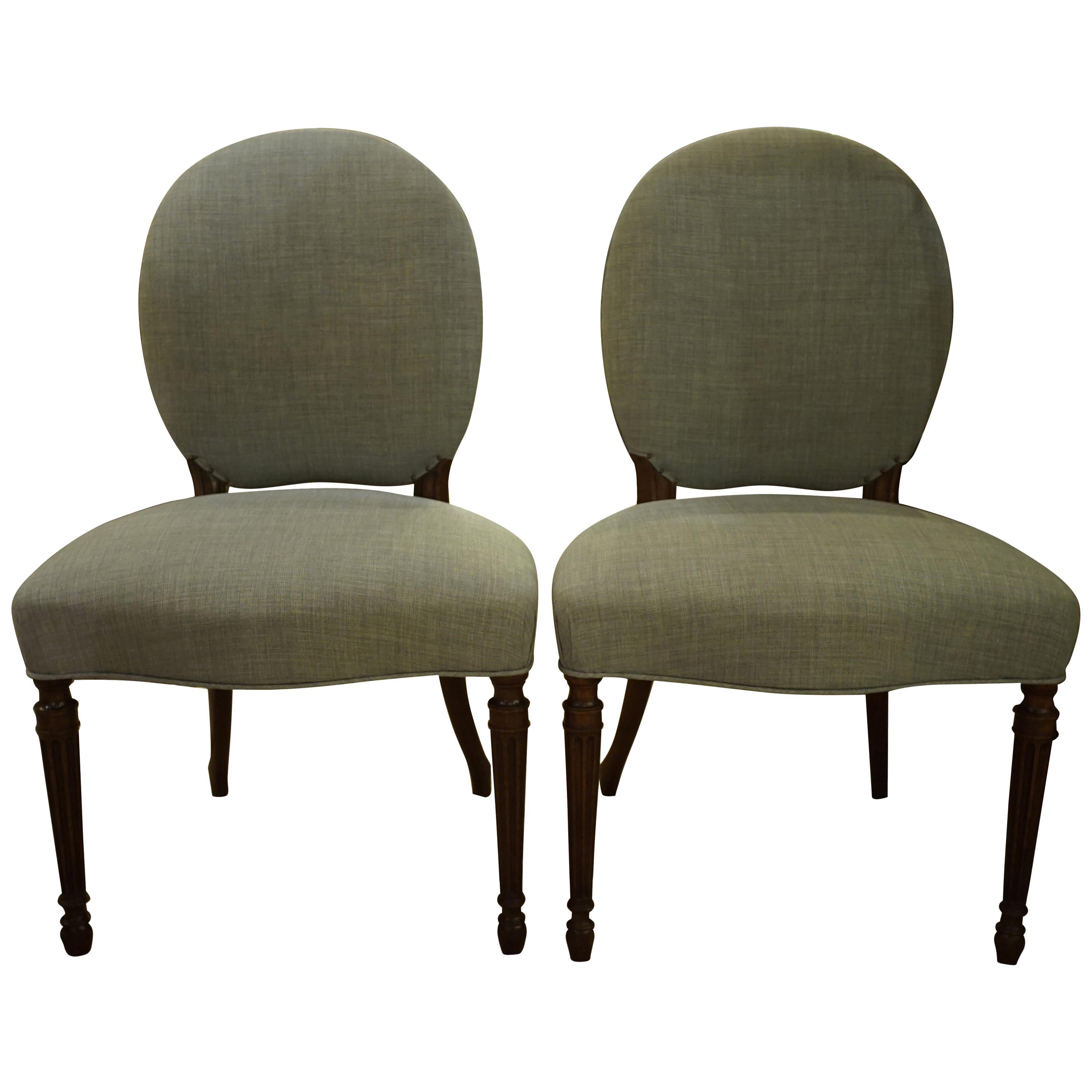 Pair of George III Adam Period Salon Chairs