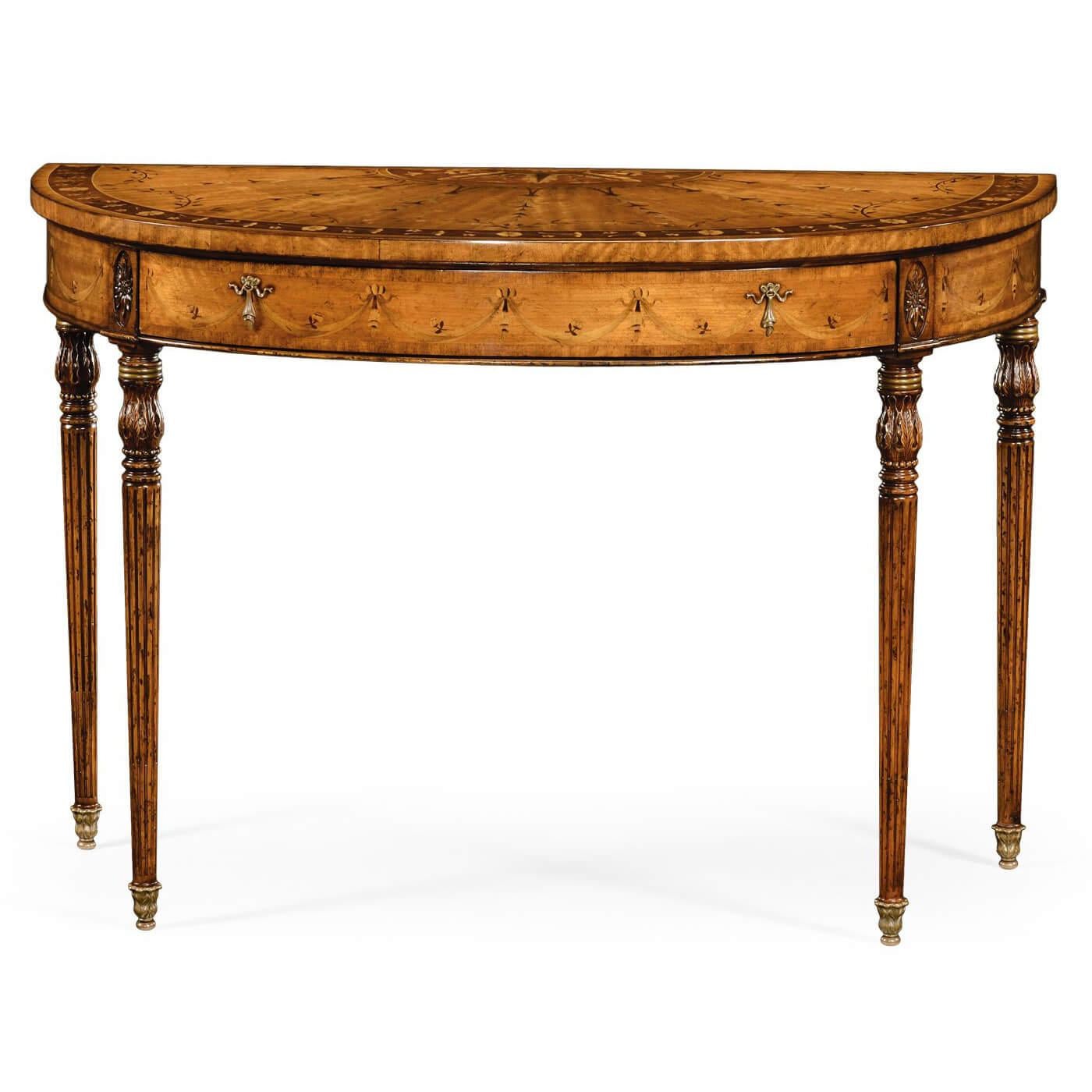 Contemporary Pair of George III Adam Style Console Tables