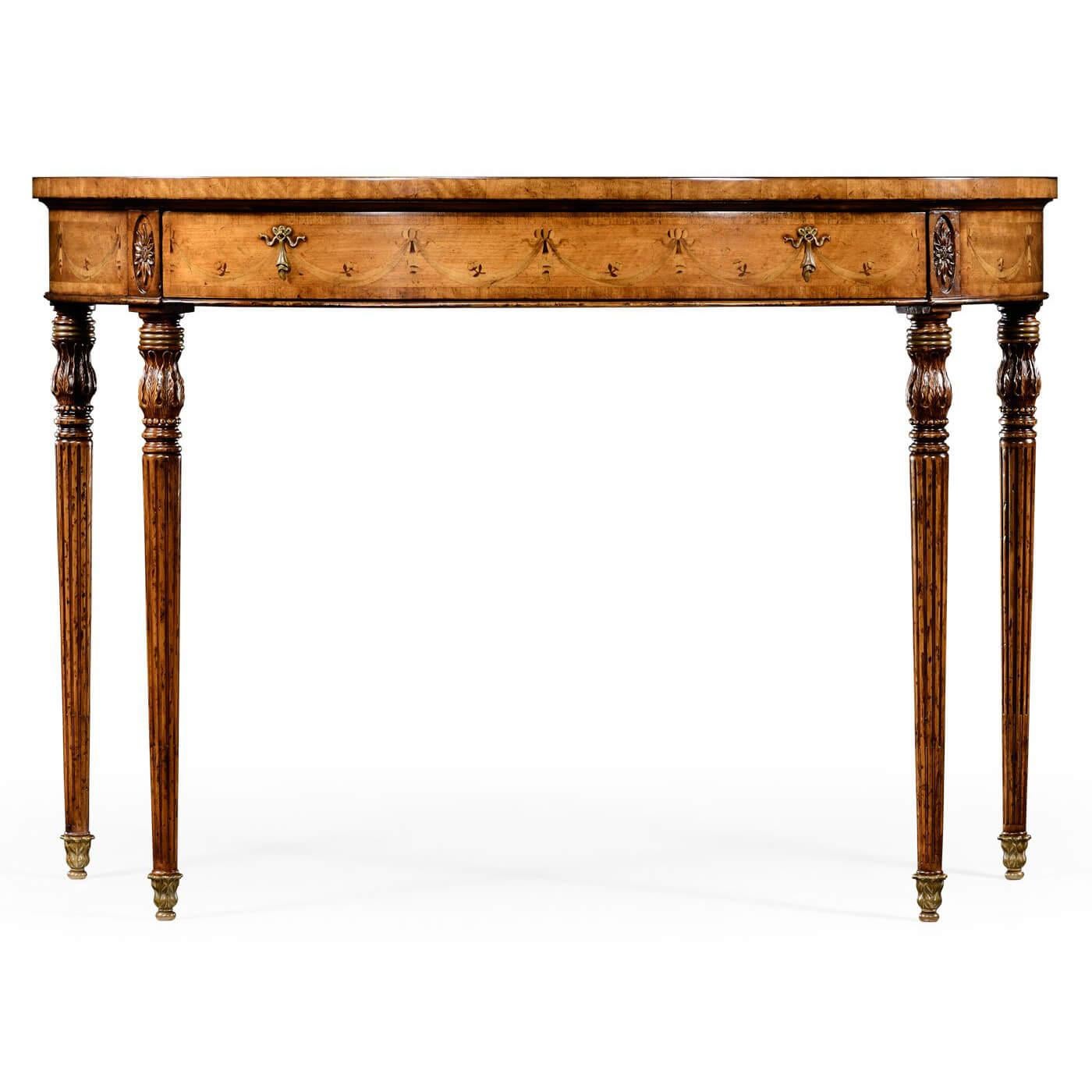Wood Pair of George III Adam Style Console Tables